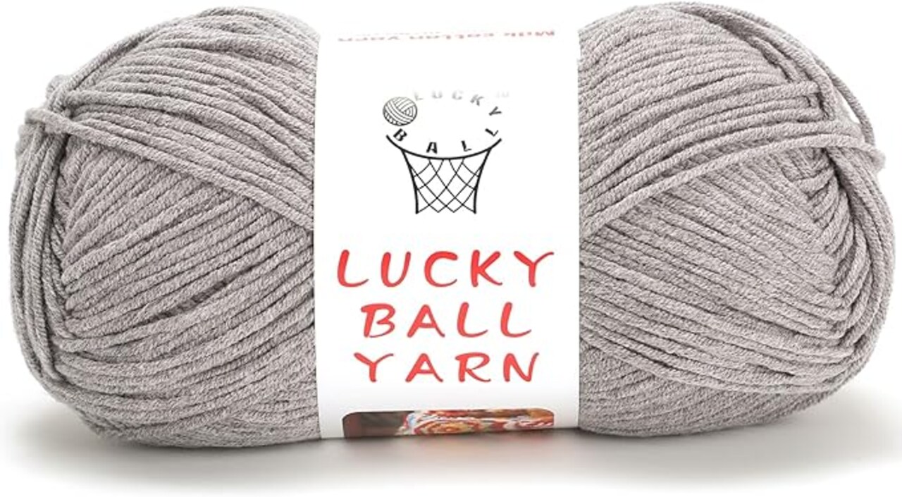 100g Yarn for Crochet,Amigurumi Yarn,Crochet Yarn for Crocheting,Cotton Yarn,Soft Yarn for Sweater,Hat,Socks,Baby Blankets(Grey)
